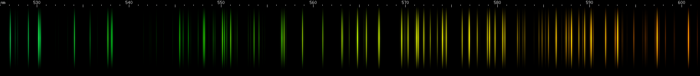 Spectral lines of Lanthanum.