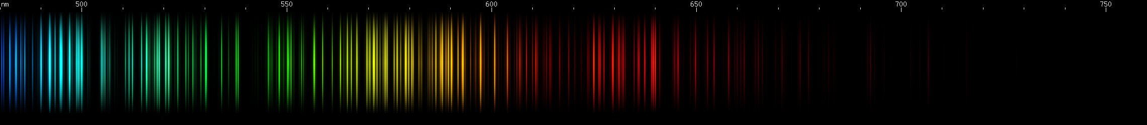 Spectral lines of Lanthanum.