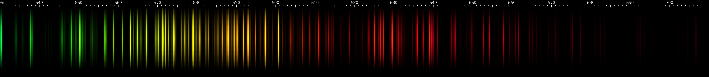 Spectral lines of Lanthanum.