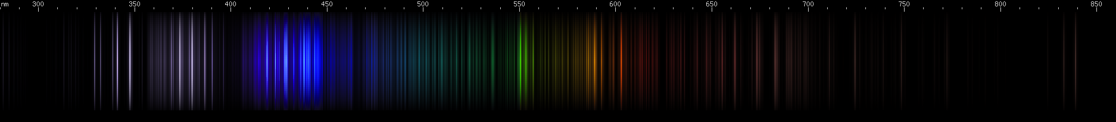 Spectral lines of Molybdenum.