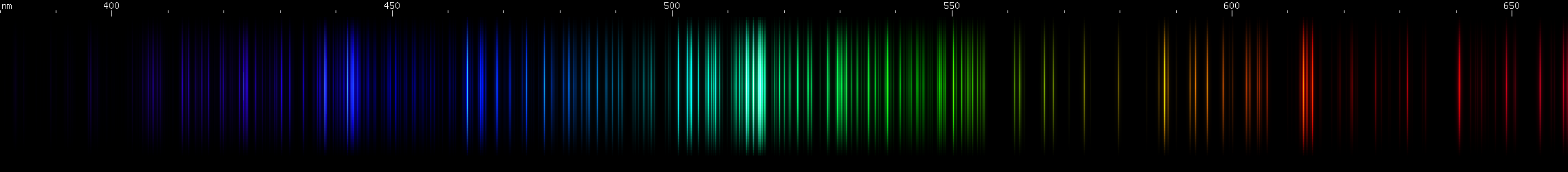 Spectral lines of Zirconium.
